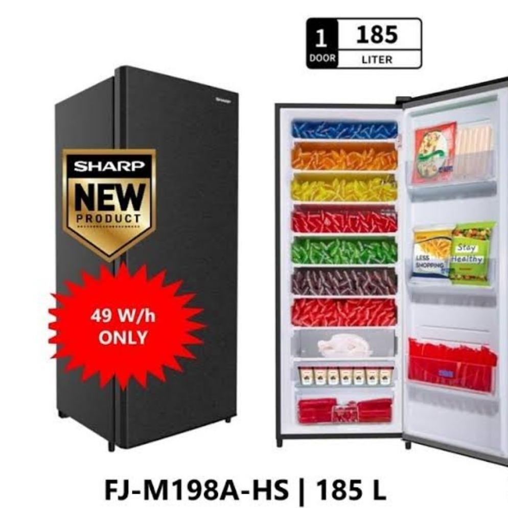 Ready Freezer SHARP FJM 198A 8 Rak 185 Liter Kulkas Batu Es