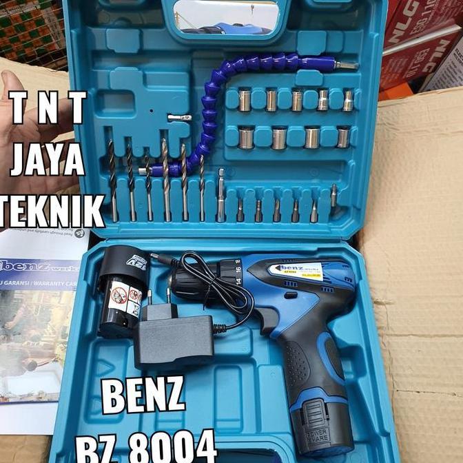 Spesial Benz Bor Baterai / Bor Cas / Bor Cordless Drill 10Mm Bz-8004 12V
