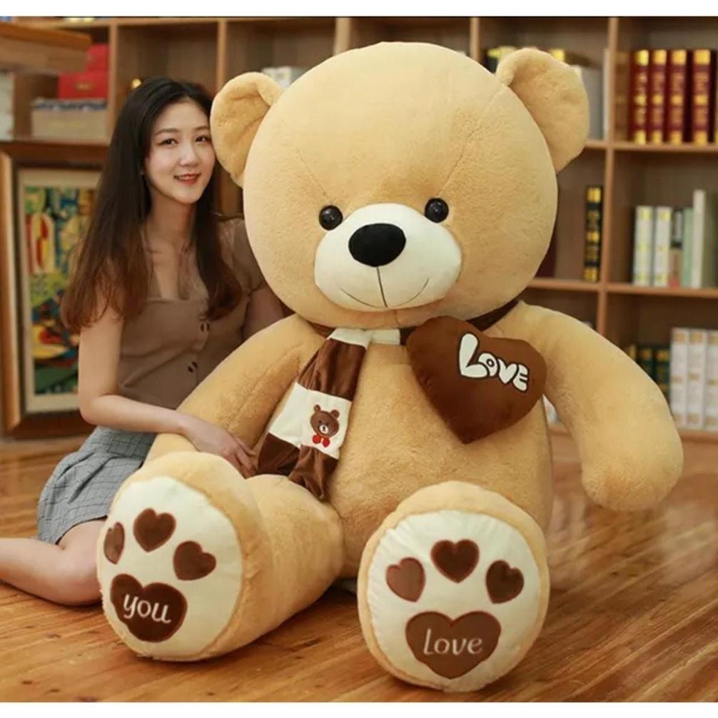 Berkualitas Boneka Teddy Bear Plufyy Boneka Beruang Jumbo 1,2 Boneka Beruang Besar Boneka 1,5 Meter 