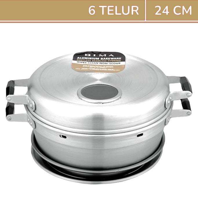 HARGA DISC - Baking Pan 24 CM BIMA Untuk 6 Telur Baking Pan Kompor (Tanpa Oven) Wonder Pan