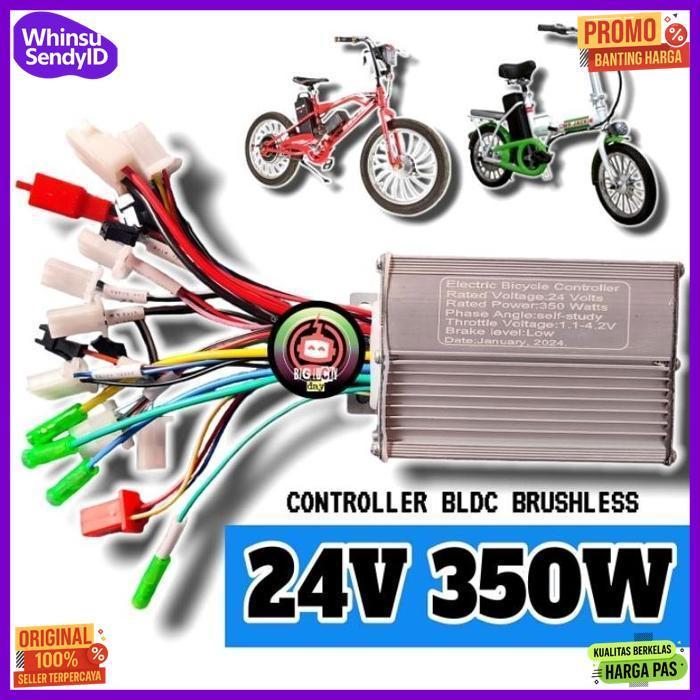 Exclusive Controller 24V 350W Bldc Brushless Sepeda Listrik Universal 3 Speed Mundur Cruise Control 