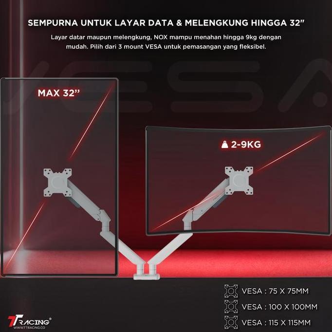 TTRacing Nox Monitor Arm Monitor Arm TTRACING NOX Tunggal / Ganda