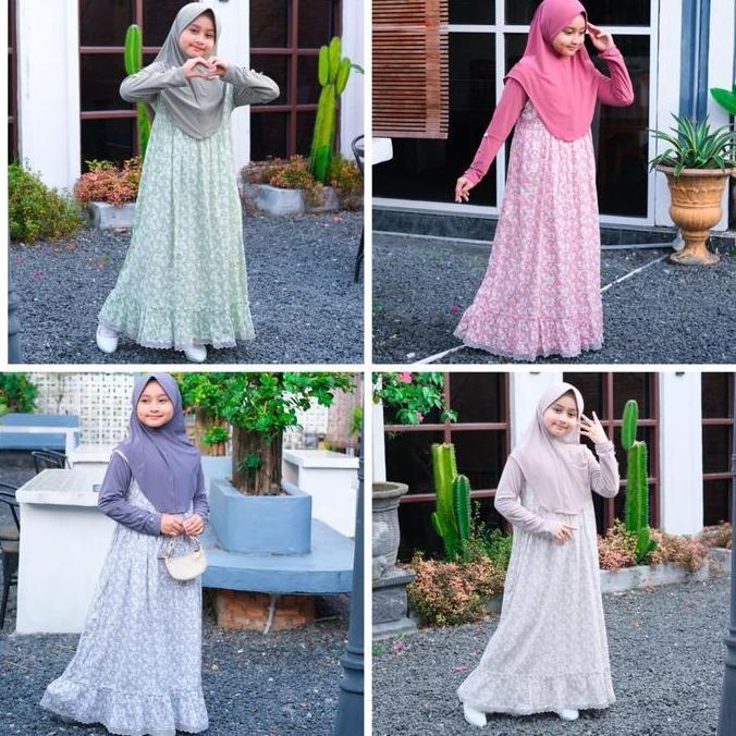 OOTD Gamis Anak Perempuan Kekinian // Gamis Lebaran 2025 // Gamis syari Anak Bahan Katun Jepang Thok