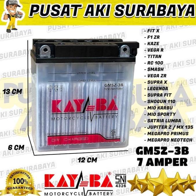 Promo TERBARU ACCU KAYABA GM5Z SEPEDA MOTOR TORNADO SMASH SHOGUN 110 SATRIA LUMBA TITAN MTX5AL YB5LB