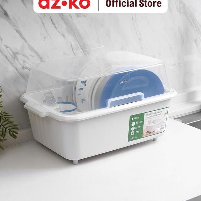 Azko Stora Rak Piring Putih Ivory Rak Dapur Tempat Piring Tempat Penyimpanan Piring Dish Ra Rak Peny