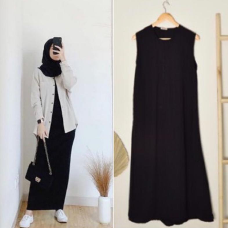 INNER GAMIS TANPA LENGAN / DALAMAN GAMIS TANPA LENGAN JERSEY PREMIUM