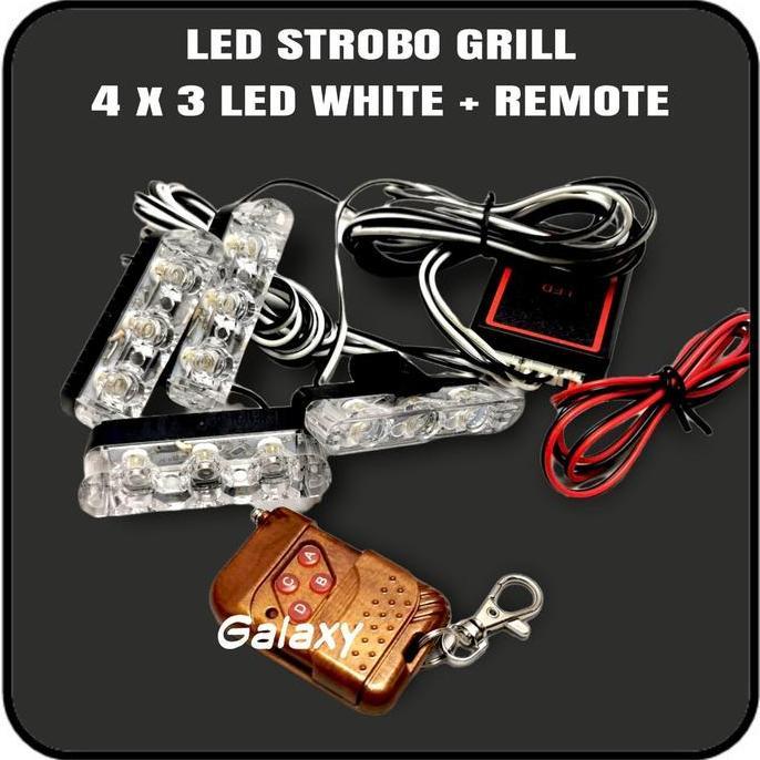 Promo Led Strobo Grill - Lampu Blitz - Mobil Patwal Diskon
