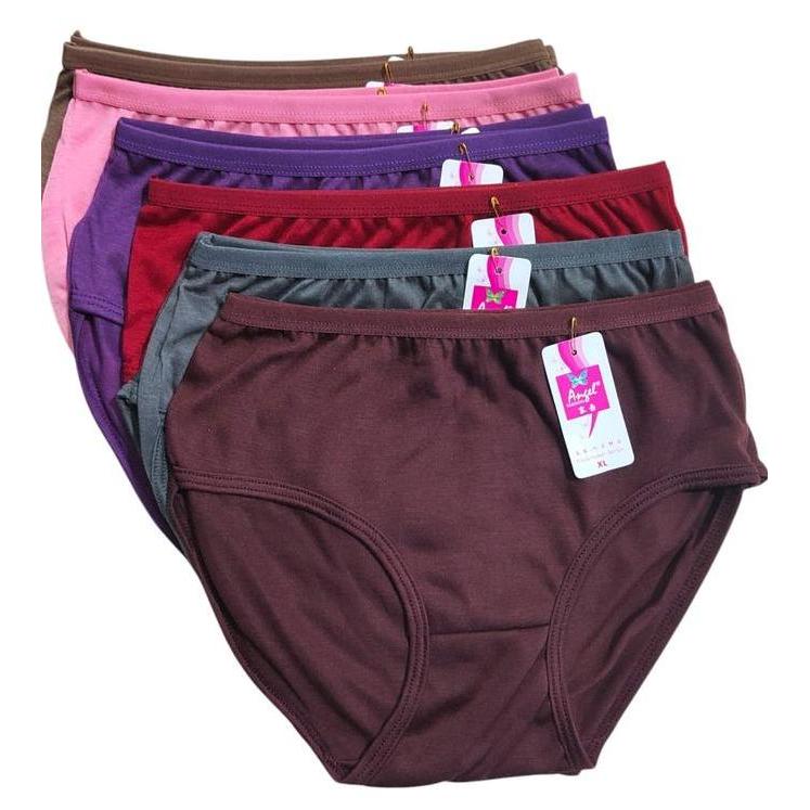 Wkwkwk- 3324 Kareshi Star 6 Pcs Cd Celana Dalam Wanita Cotton Dasar Panties Angel Polos Poliester Ka