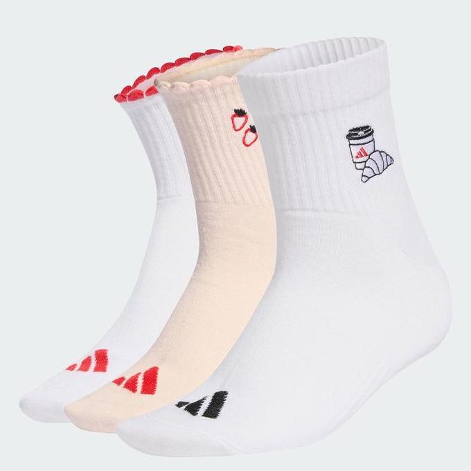 adidas Lifestyle & Gym & Training Graphic Socks 3 Pair Pack Unisex Pink KC5644