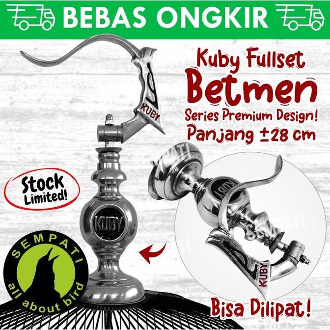 Kicaudor- Gantungan Sangkar Lovebird Lipat Kuby Motif Batman Fullset Plus Pion