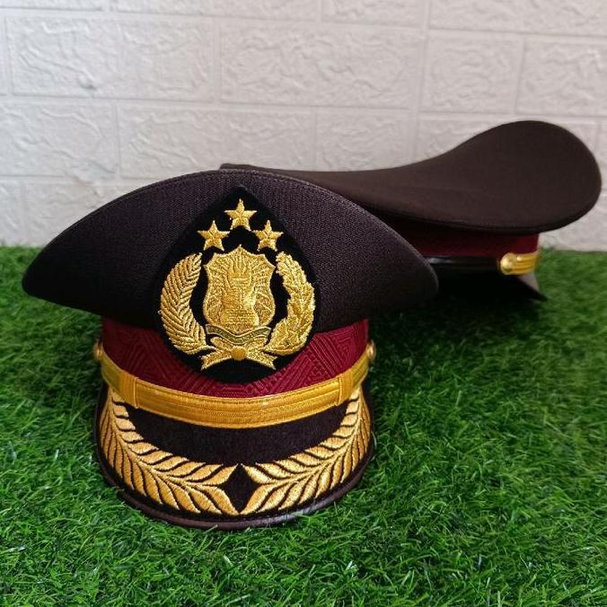 Topi PET PDU COKLAT PAMEN POLRI / PET PDU PAMEN POLISI / PET COKLAT PAMEN POLRI