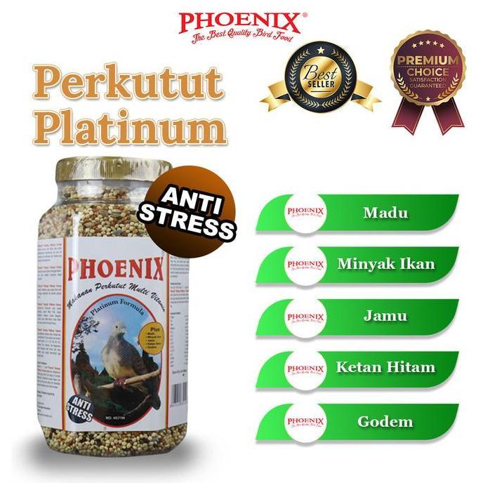 Kicaudor- Pakan Perkutut Platinum Formula Phoenix Burung Lomba Millet Ketan Hitam Jewawut Vitamin Pr