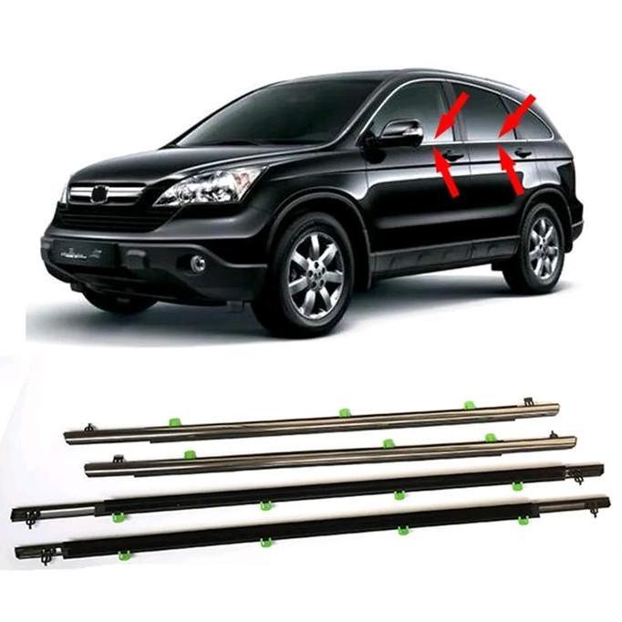 Kualitasbaik- Pelipit Kaca Luar Crome Honda Crv Gen 3 2007-2011 Untuk Mobil Car Karet