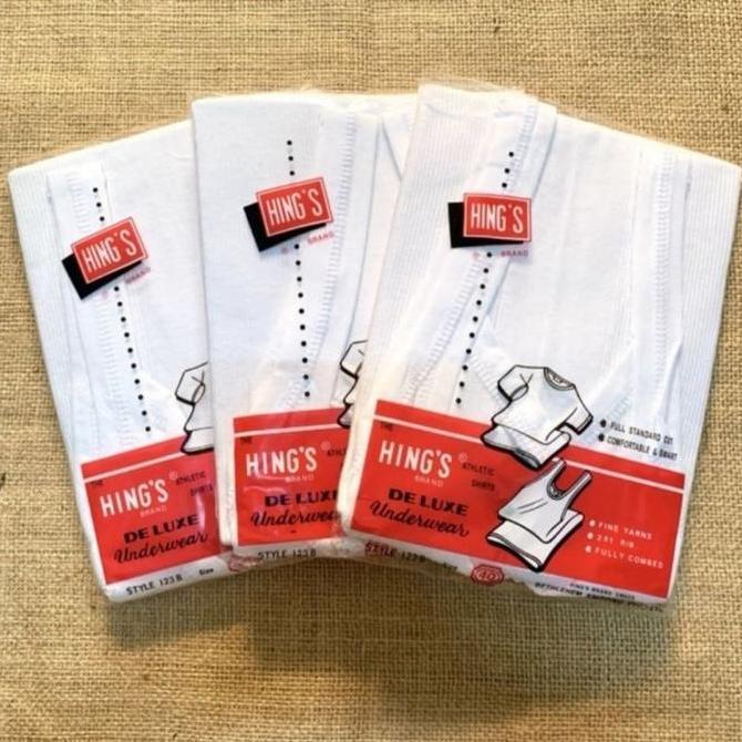 Gentle- Isi 3Pcs Singlet Hing'S | Kaos Dalam Pria Dewasa Hings , Singlet Hings Putih Salur