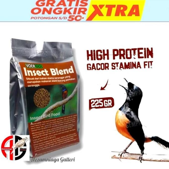 Kicaudor- Voer Zoo Insect Blend  Voer Burung Murai Insect Blend Berat 225 Grm