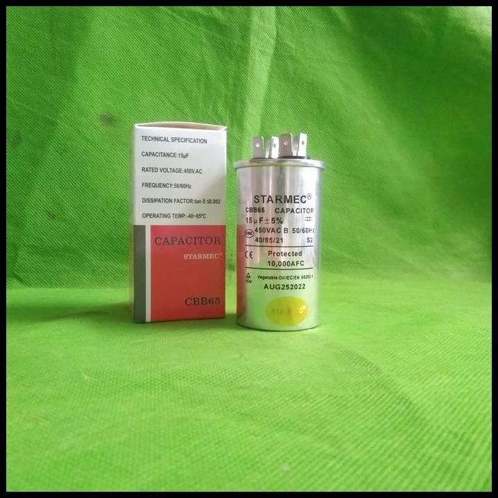 TERLARIS CAPASITOR AC 15UF/450V SAMSUNG DAIKIN SHARP SANYO AQUA THOSIBA TCL 