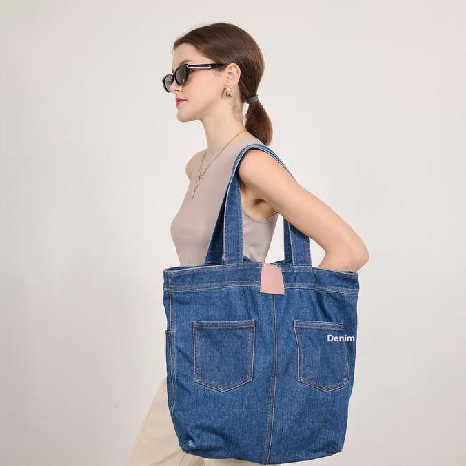 Bags- Denim Tote Bag Limited Collection - Premium Tote Bag Denim Denim Today