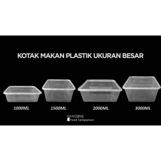 Lunch Box Square 1000ml / Thinwall 1000ml Persegi / Food Container