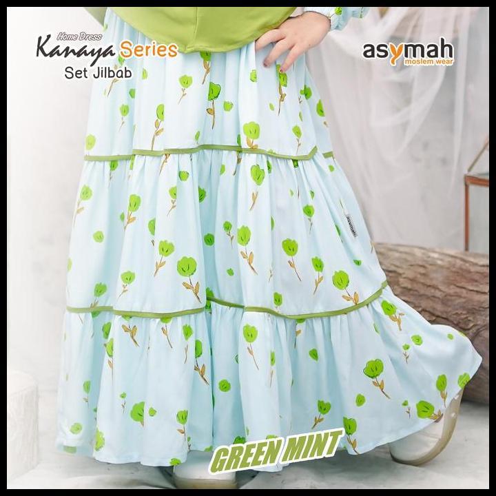 Asymah Gamis Anak Cantik Kanaya Series - Dress Anak Premium Rayon Valencia Mix Jersey Nyaman Syari B