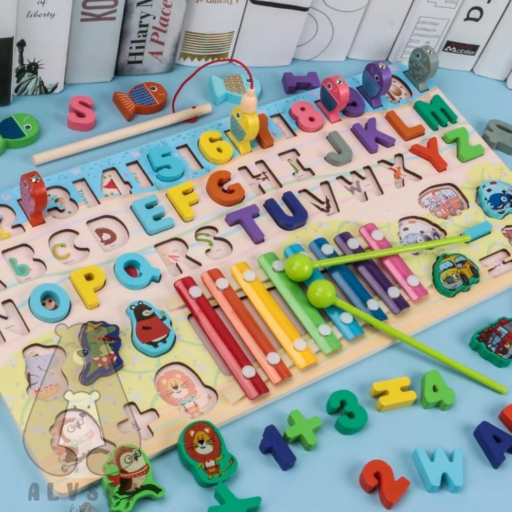 Original Puzzle Edukasi 7In1 / Puzzle Montessori 7 In 1 / Puzzle Belajar Berhitung / Puzzle 7 In 1