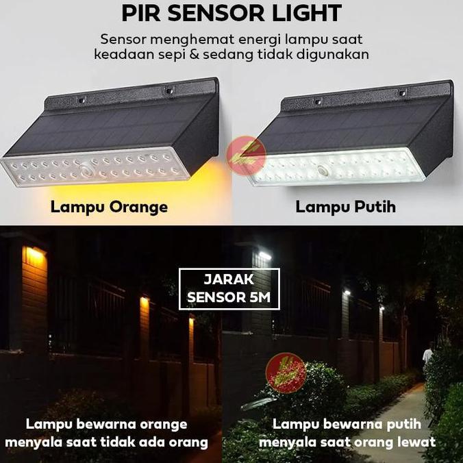 Solar Sensor Dual Wall LED Light Effect IP67 NUSAGADGET