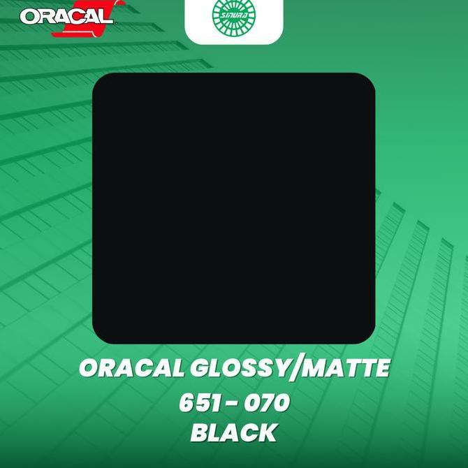 Sticker Oracal 651-070 BLACK / HITAM (GLOSSY/MATTE)