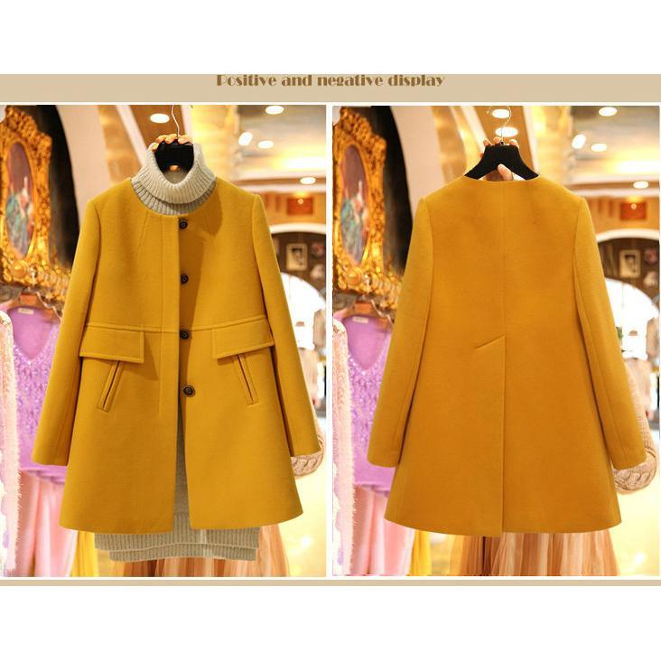 NEW Jaket Jas Mantel Korea Wanita OURPLACE27 Ukuran Jumbo Mantel Pollar Wanita Longgar Trench Coat