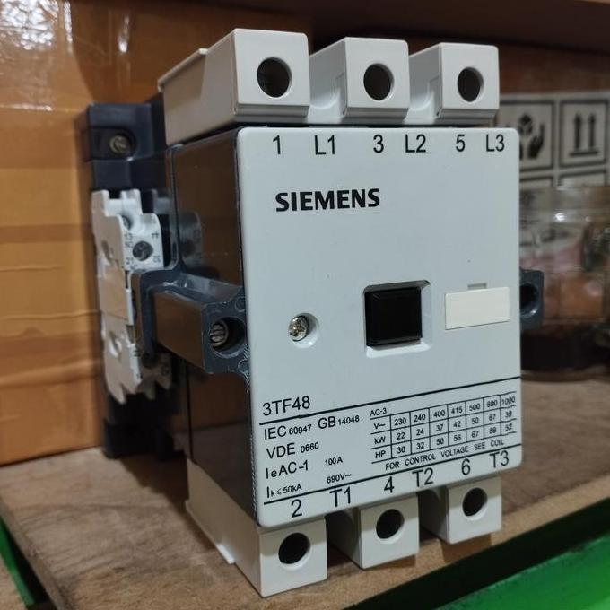 Promo kontaktor siemens 3TF48 22-0XF0 100A 110V 37kw 3TF4822 Diskon
