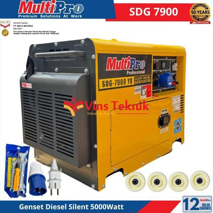 MULTIPRO SDG 7900 YX Mesin Genset Solar Silent Genset Diesel Gerator 5500Watt SDG7900