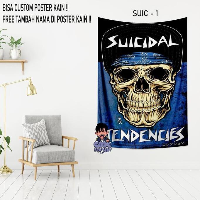 POSTER KAIN SUICIDAL TENDENCIES - hiasan dinding - pajangan dinding - dekorasi kamar suicidal tenden