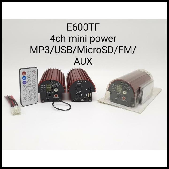 GRATIS ONGKIR POWER AMPLIFIER MINI USB SD AUX 4CH - POWER MINI AMPLI MOTOR 