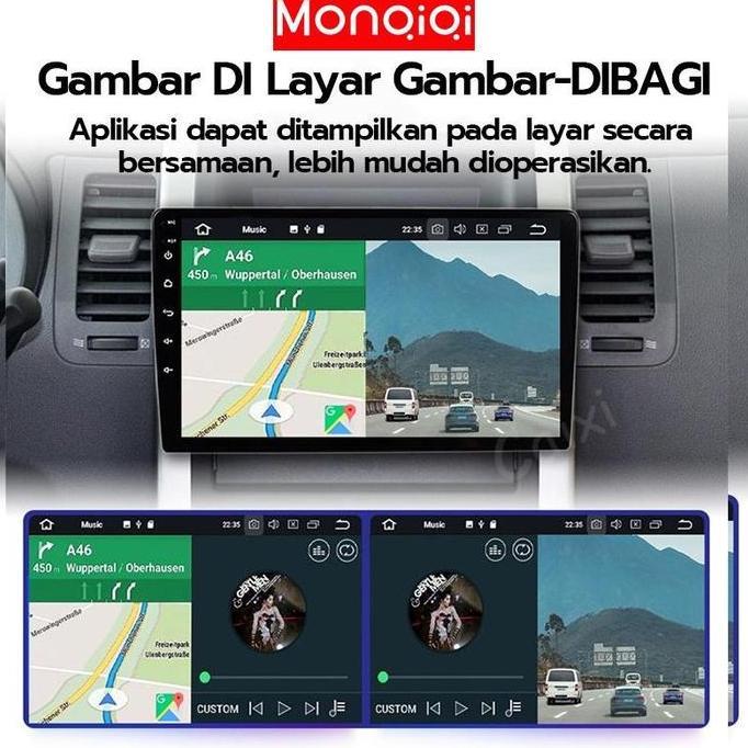 Promo Monqiqi With Cooling System4G+32G Ips Screen Head Unit Android 7/9/10 Inch Car Android 13 Navi