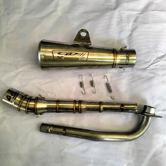 Fulsystem Knalpot Cld X Monster Buat Motor Bebek Leher Netral Samping Jupiter.Supra.Smash Dll Ada Or