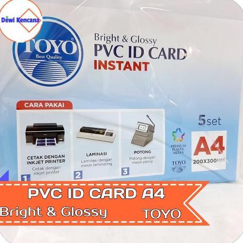 Tektok- Kertas Pvc Id Card Instant A4 Toyo 5 Set