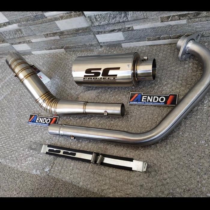 Knalpot Racing Sc Project Vixion/R15/Xabre/Byson/Cb150R/Cbr150/Verza/Megapro/Sonic/Cs1/Satria Fu Kar