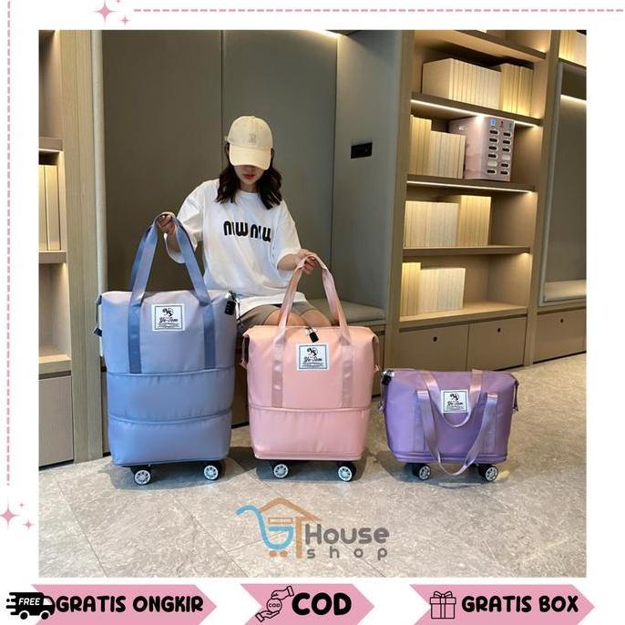 Ye Som Tas Traveling Roda Bisa di Gembok Tas Duffel Jumbo-Tas Jinjing 3 Tingkat-Tas Travel Roda Wate