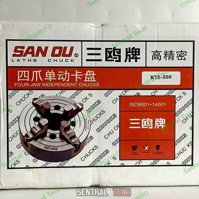 Murah Chuck Bubut 10" 4 Jaw | Claw Bubut 4 Jaw | Catok Kepala Bubut 10 Inch