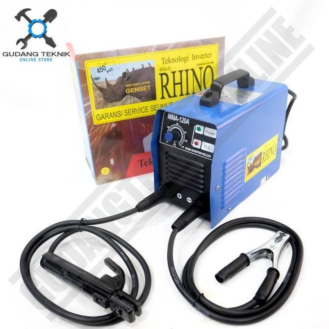 MESIN LAS RHINO MMA 120A BIRU 450 WATT++ 900 WATT / MESIN TRAFO TRAVO LAS INVERTER 450 WATT 900 WATT
