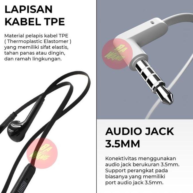 UiiSii U2s Wired Bass Handsfree Headset On-Ear Earphone Microphone Telepon Headphone NUSAGADGET