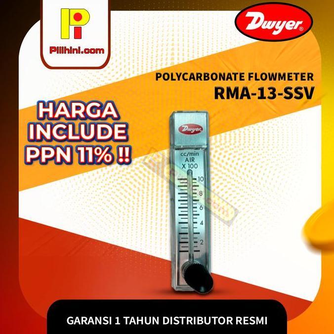 Dwyer RMA-13-SSV Rate-Master Polycarbonate Flowmeter