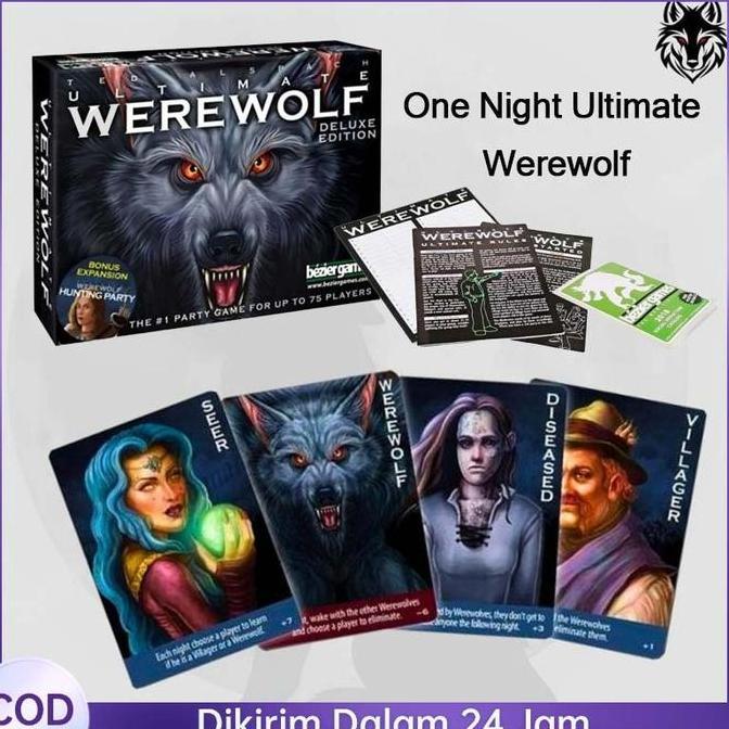 Ultimate Werewolf Deluxe Edition Board Game Kartu Mainan Family Card Game One Night Ultimate Werewol