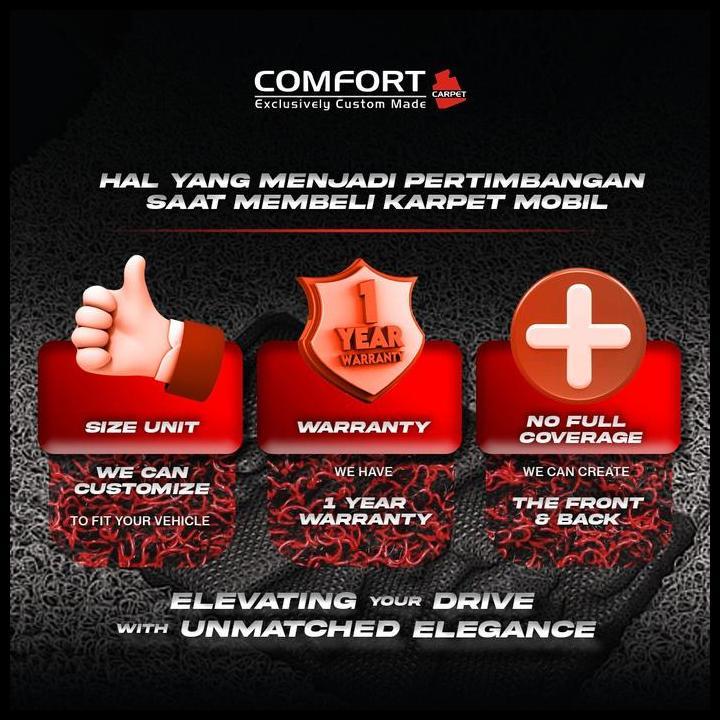 Karpet Mobil Comfort Honda Crv Turbo 3Baris+Bagasi Tipe Dluxe 100% Original