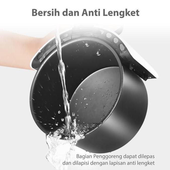 Wellply- Konka Air Fryer Terbaik Penggorengan Elektronik Tanpa Minyak Alat Menggoreng Listrik Low Wa