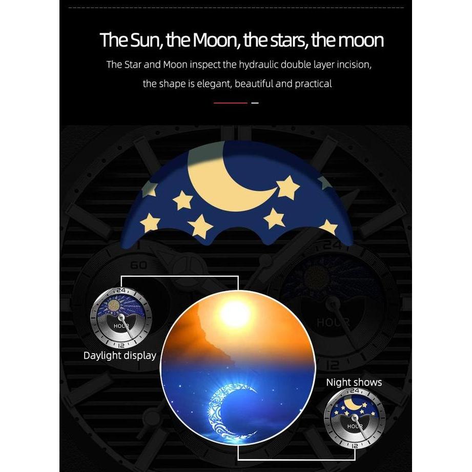 [COD] CX 922 Jam Tangan Pria Baterai Kalender Chronograph Moon Phase Quartz Luminous Anti Air Watche