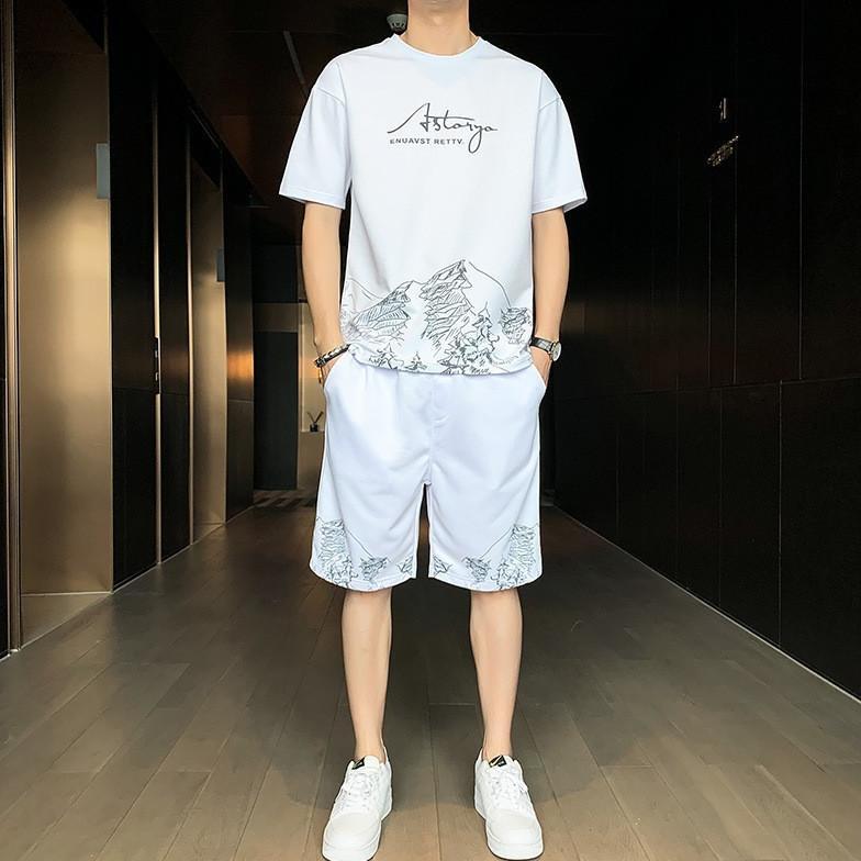 HOT DEALS baju 1 set pria one set pria Baju setelan pria korea kaos  baju satu set pria outfit pria 