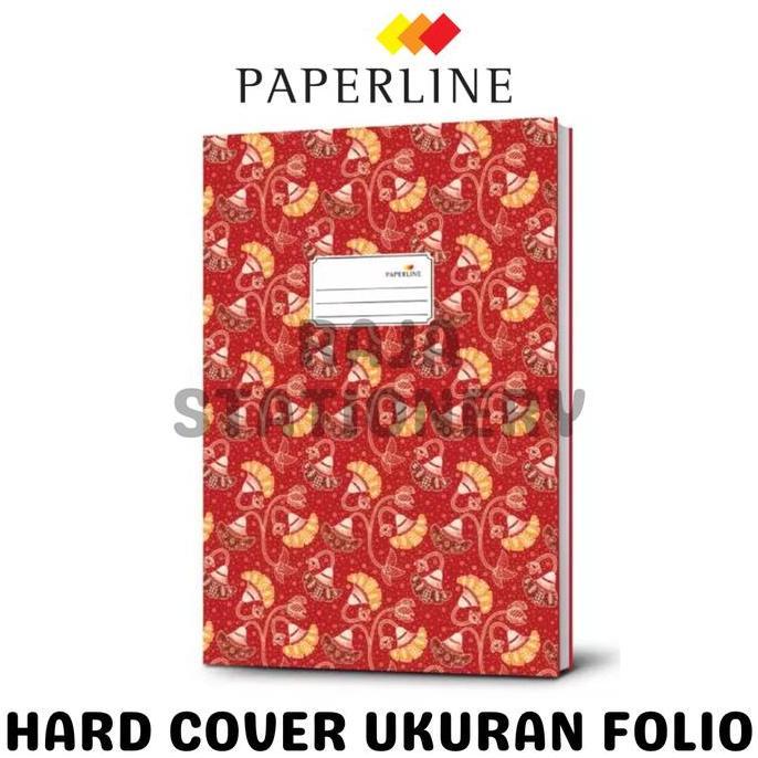 Paperline Buku Tulis HARD COVER 200 Sheets Folio BESAR F4 200 Lembar Garis Kantor