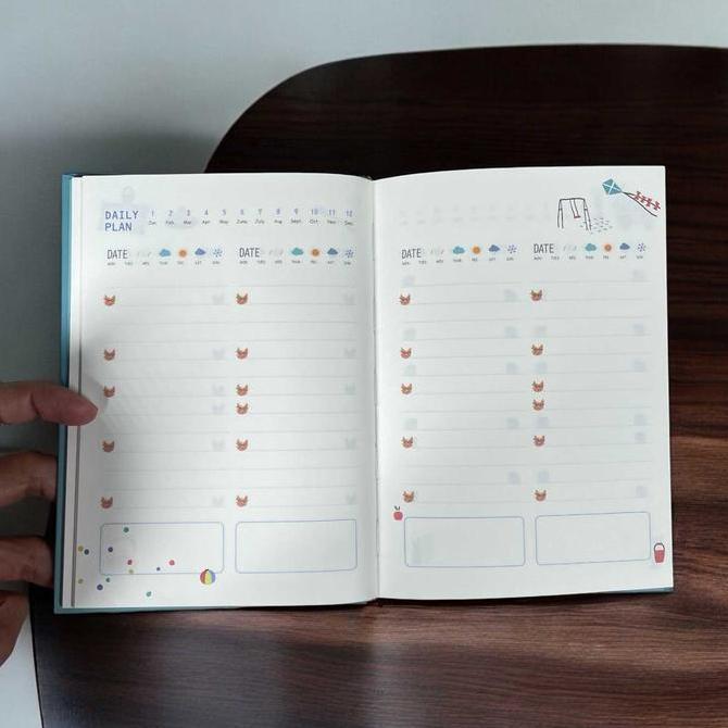 buku diary aesthetic daily journal hard cover catatan jurnal
