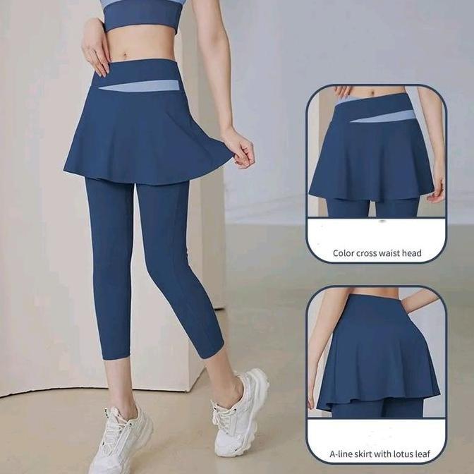 Fitbanget- Kinarastorez - Legging Rok Sport Dua Layer Olahraga Senam Gym Fitness Wanita 192