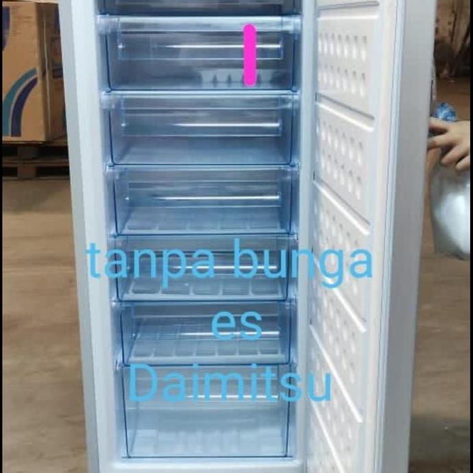 DAIMITSU DICF201P FREEZER BERDIRI TANPA BUNGA ES 7 RAK No FrosT