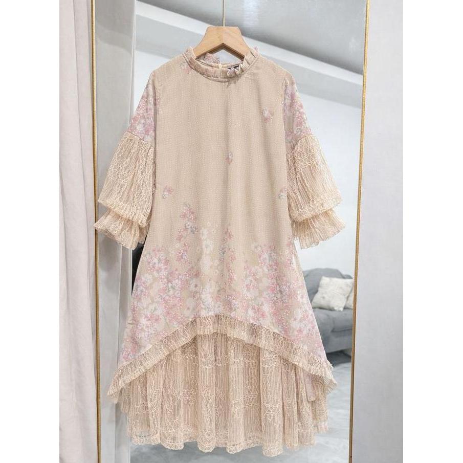 2-12tahun Gamis Anak Syari Lebaran | Gamis trend terbaru Anak Perempuan Lengan Brokat